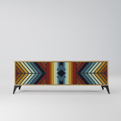 INDIGENOUS ZIGZAG Mobile TV a 3 Ante in Effetto Rovere