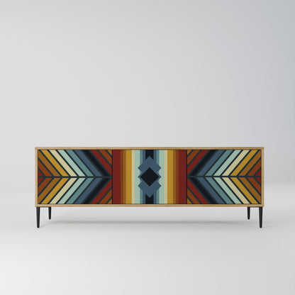 INDIGENOUS ZIGZAG Mobile TV a 3 Ante in Effetto Rovere