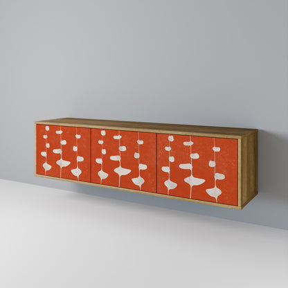 COURAGE MOLD 3-Door TV Stand in Oak Effect