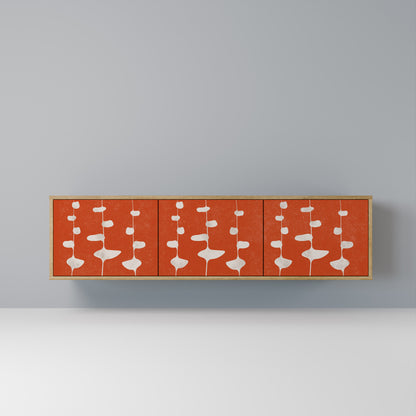 COURAGE MOLD 3-Door TV Stand in Oak Effect