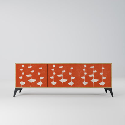 COURAGE MOLD 3-Door TV Stand in Oak Effect