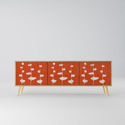 COURAGE MOLD 3-Door TV Stand in Oak Effect