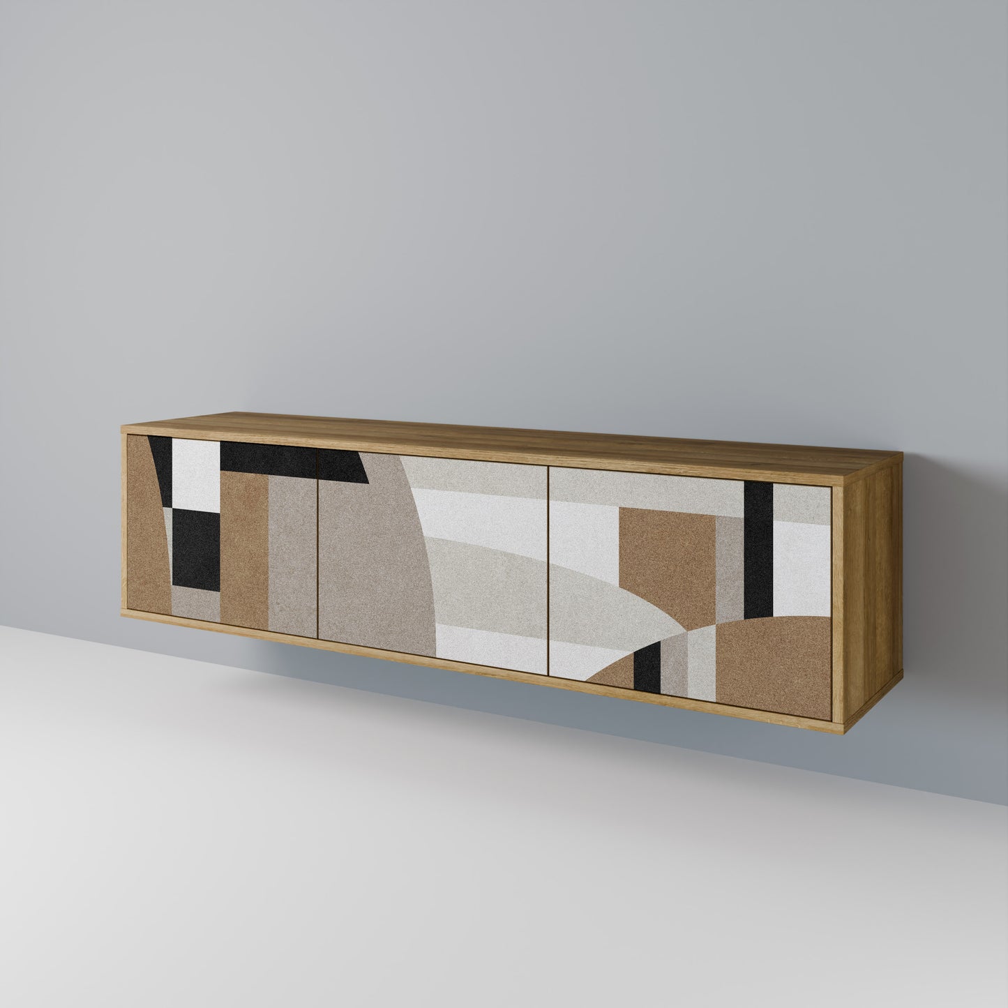 DELICATE MEMENTO Mobile TV a 3 Ante in Effetto Rovere