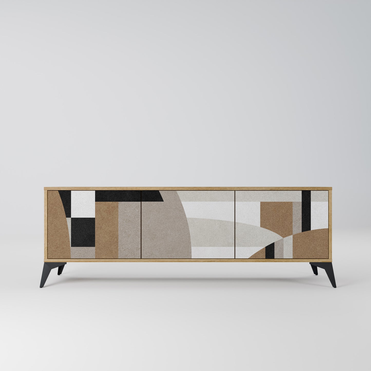 DELICATE MEMENTO Mobile TV a 3 Ante in Effetto Rovere