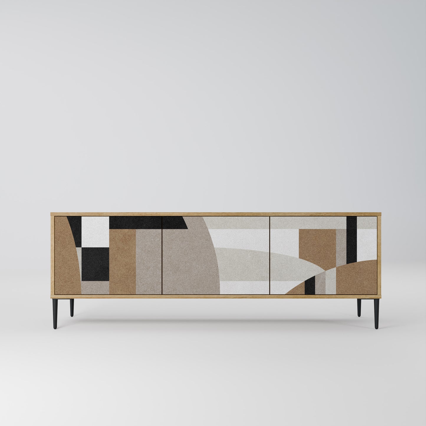 DELICATE MEMENTO Mobile TV a 3 Ante in Effetto Rovere