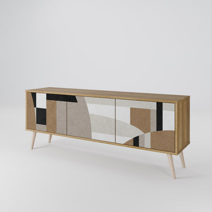 DELICATE MEMENTO Mobile TV a 3 Ante in Effetto Rovere