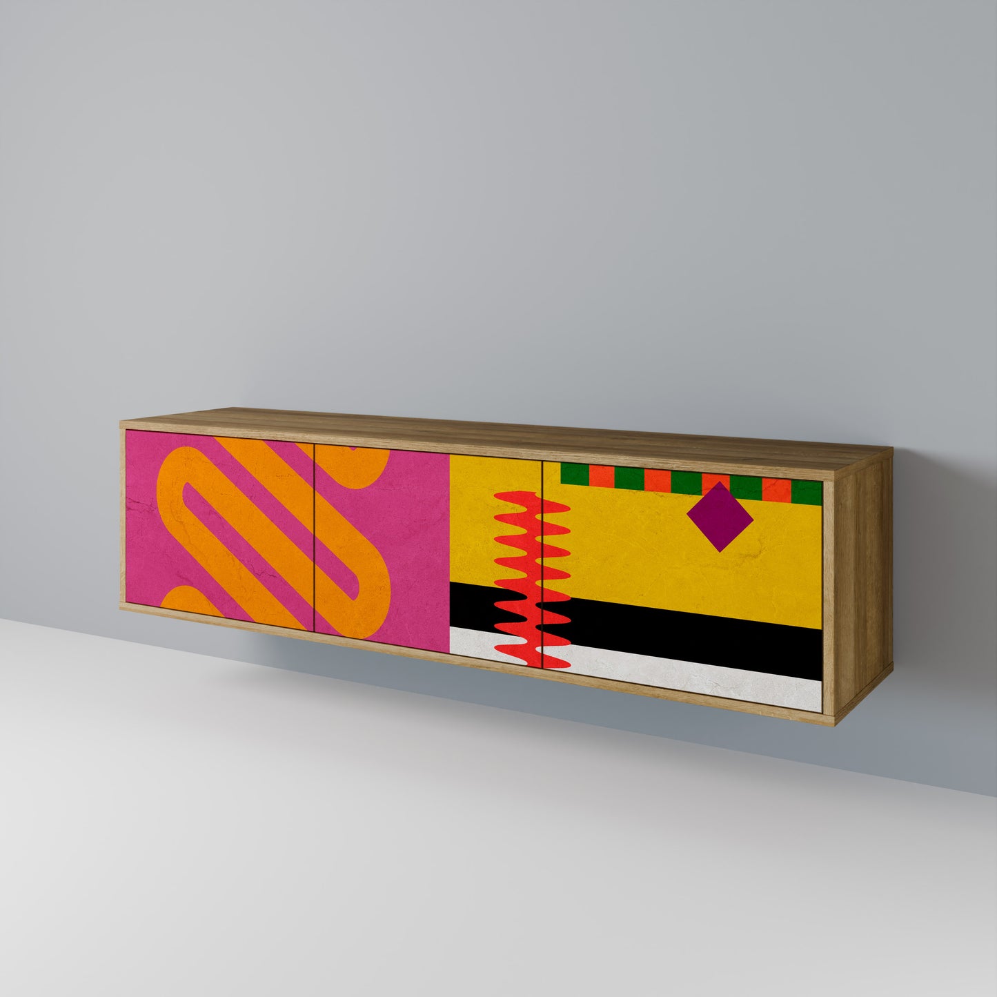 VIVID ART Mobile TV a 3 Ante in Effetto Rovere