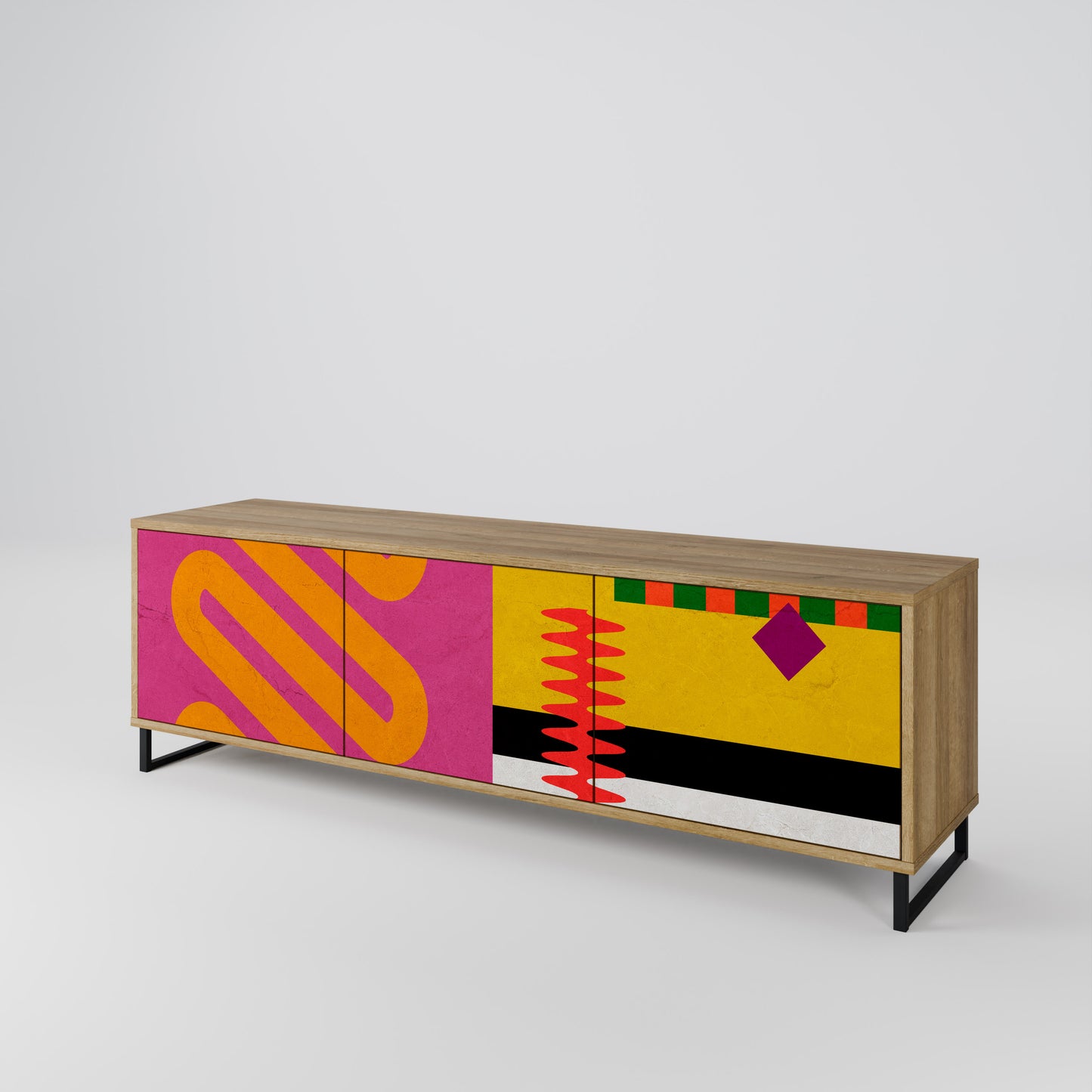 VIVID ART Mobile TV a 3 Ante in Effetto Rovere