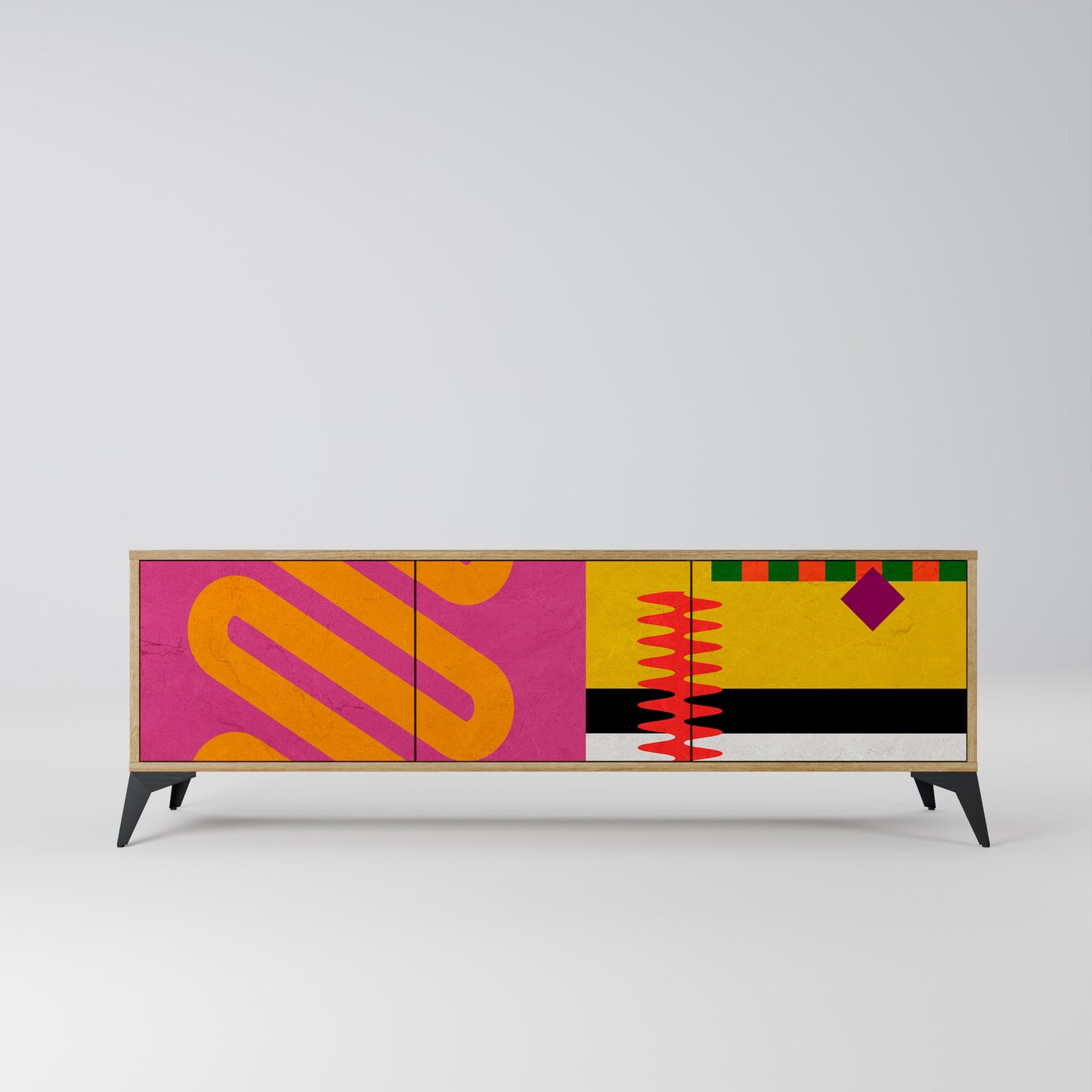 VIVID ART Mobile TV a 3 Ante in Effetto Rovere