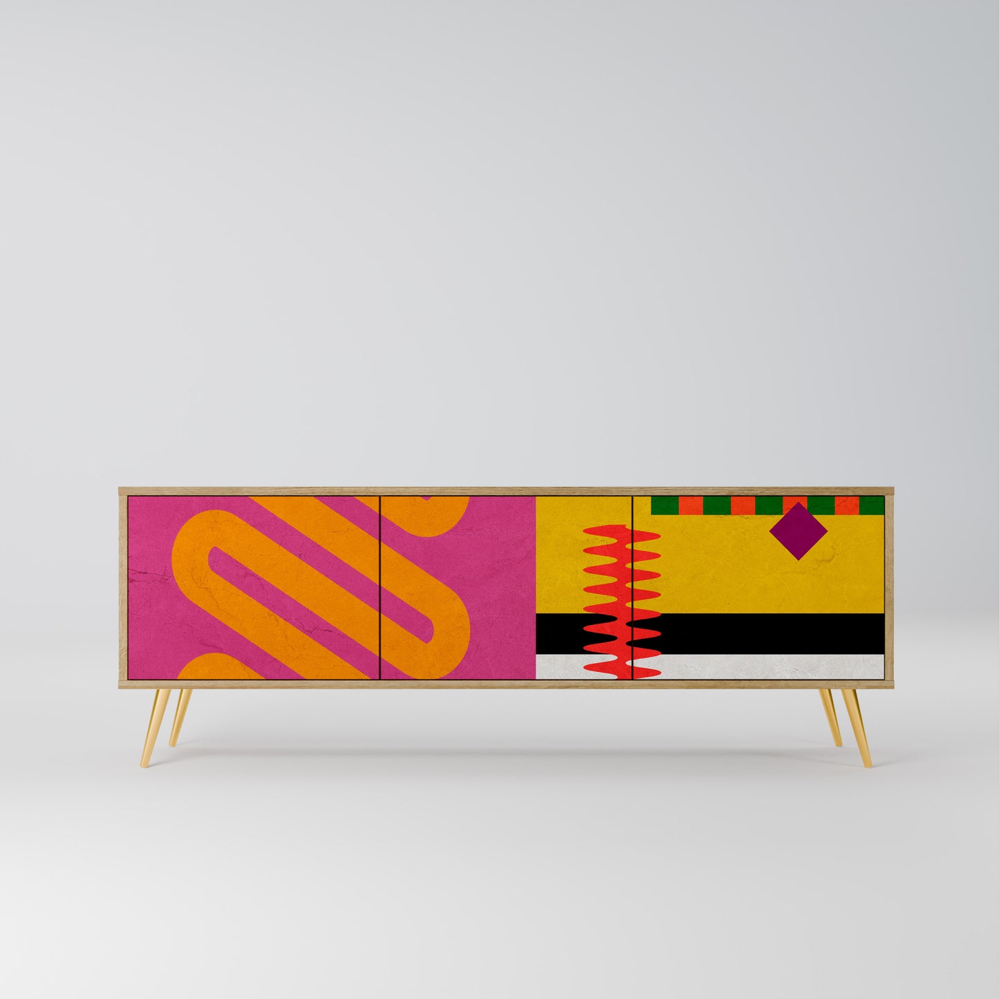 VIVID ART Mobile TV a 3 Ante in Effetto Rovere