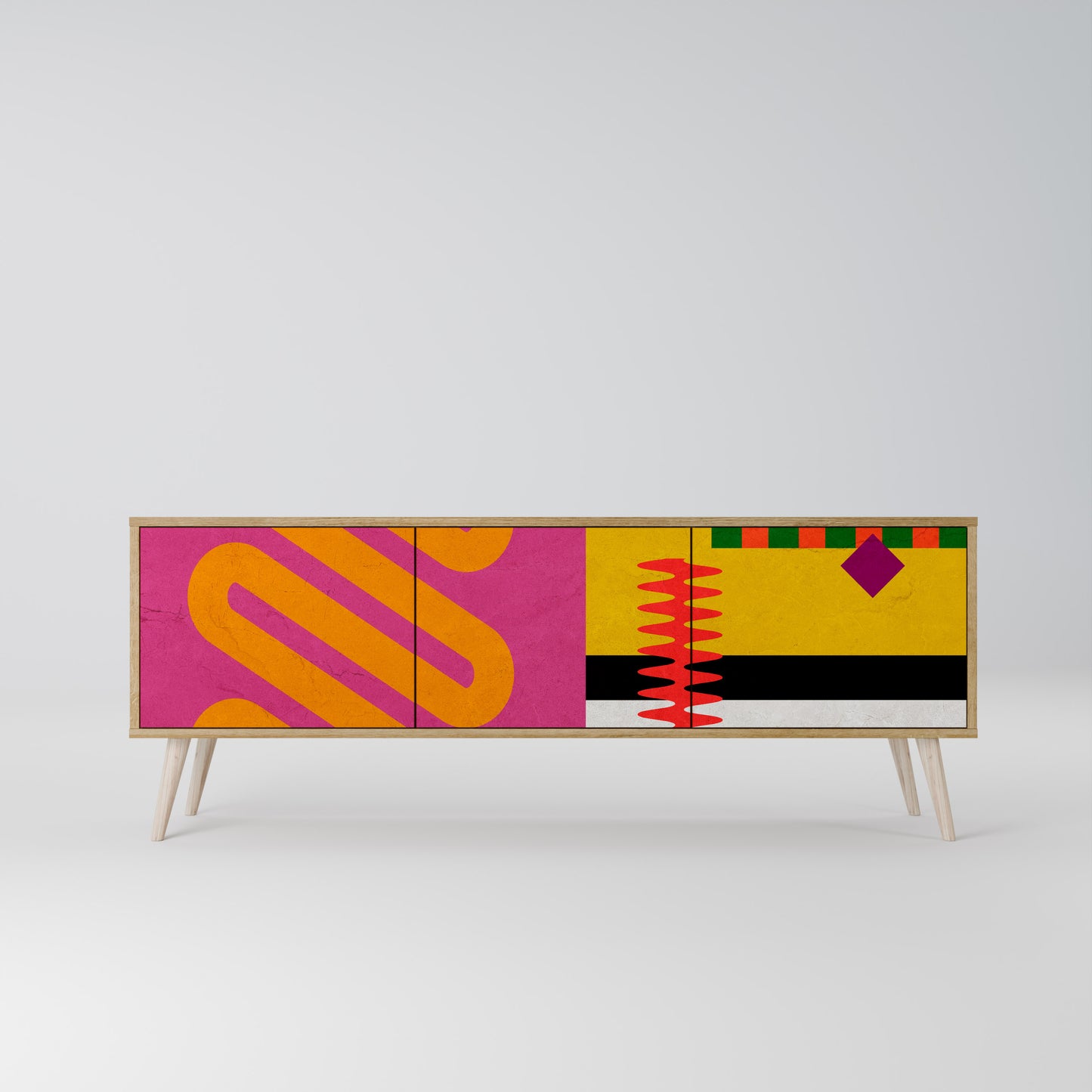 VIVID ART Mobile TV a 3 Ante in Effetto Rovere