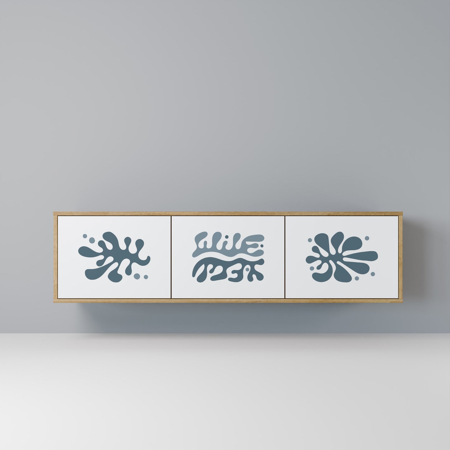 WONDERLAND VEGETATION 3-Door TV Stand in Oak Effect