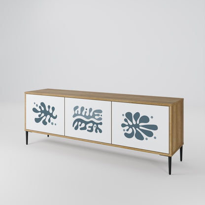 WONDERLAND VEGETATION 3-Door TV Stand in Oak Effect