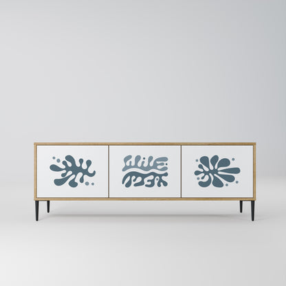WONDERLAND VEGETATION 3-Door TV Stand in Oak Effect
