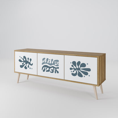 WONDERLAND VEGETATION 3-Door TV Stand in Oak Effect