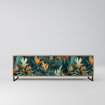 FLORAL SERENITY Mobile TV a 3 Ante in Effetto Rovere