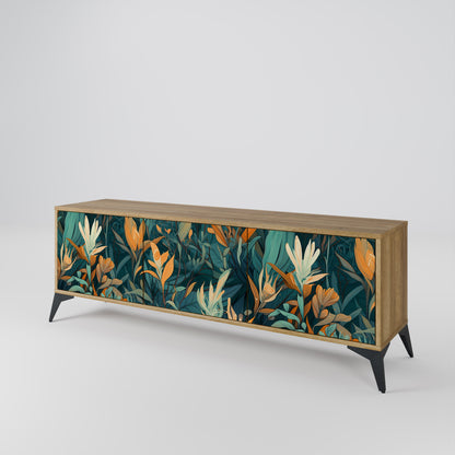 FLORAL SERENITY Mobile TV a 3 Ante in Effetto Rovere