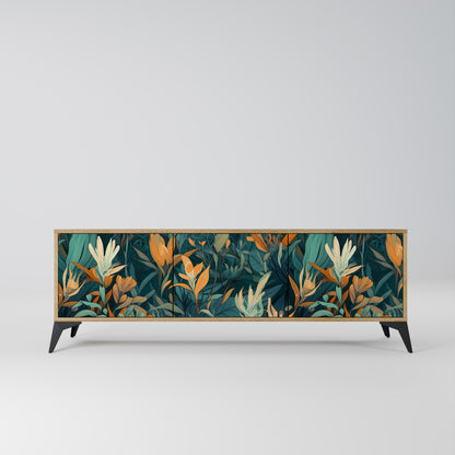 FLORAL SERENITY Mobile TV a 3 Ante in Effetto Rovere