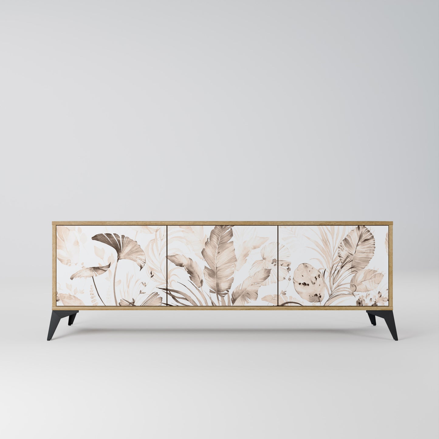 WILD TENDERNESS 3-Door TV Stand in Oak Effect