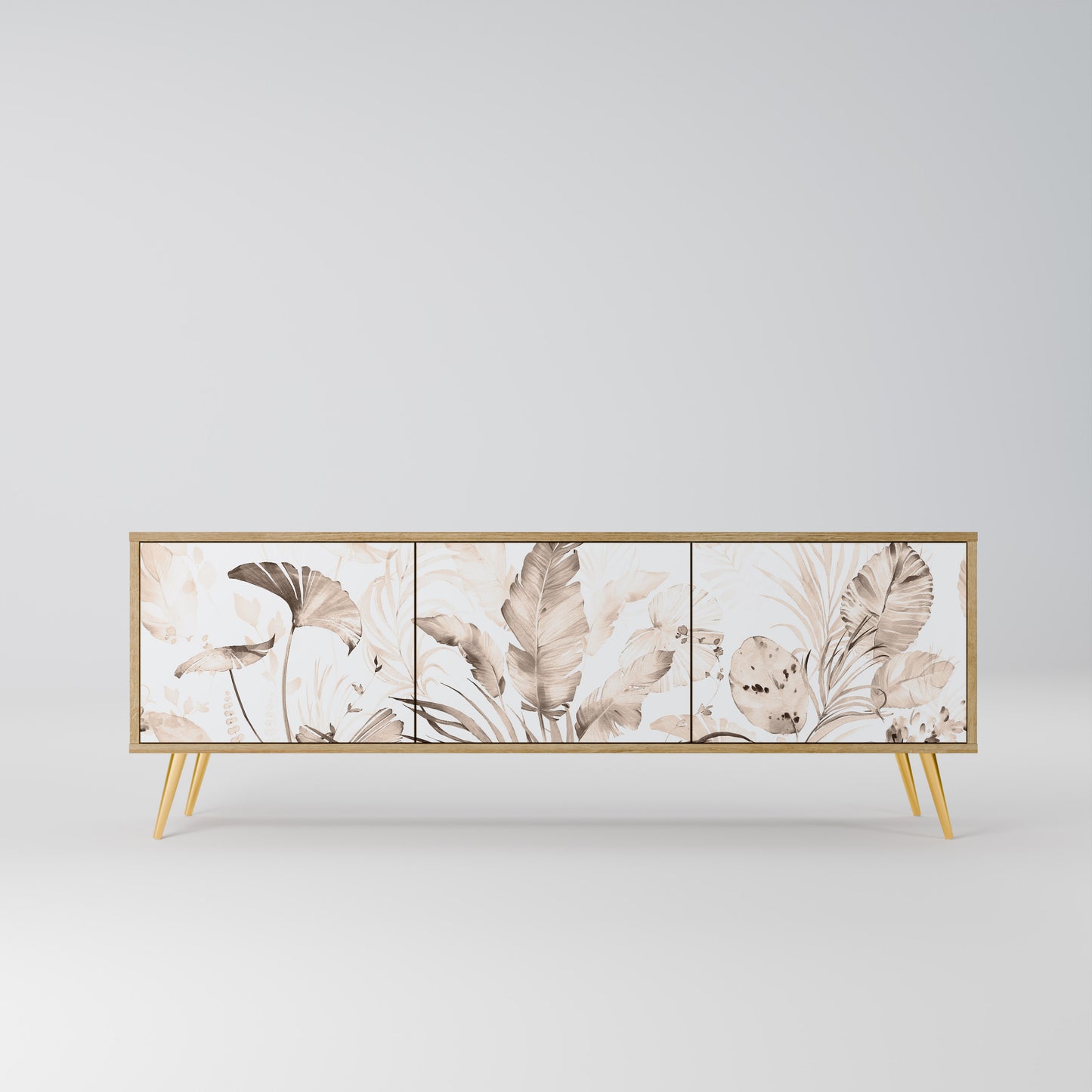 WILD TENDERNESS 3-Door TV Stand in Oak Effect