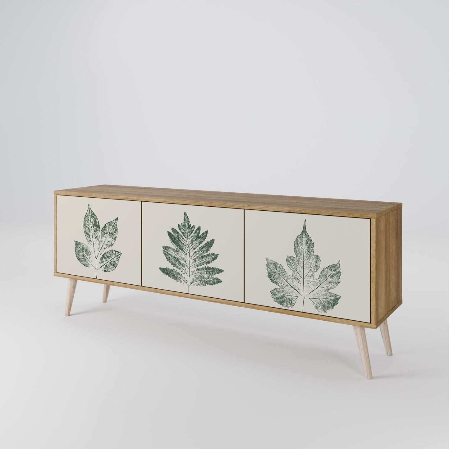 GREEN LEAFY STAMPS Mobile TV a 3 Ante in Effetto Rovere
