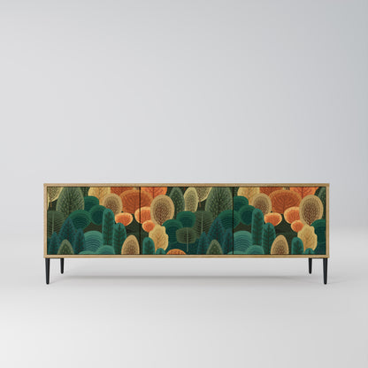 AUTUMN KALEIDOSCOPE 3-Door TV Stand in Oak Effect