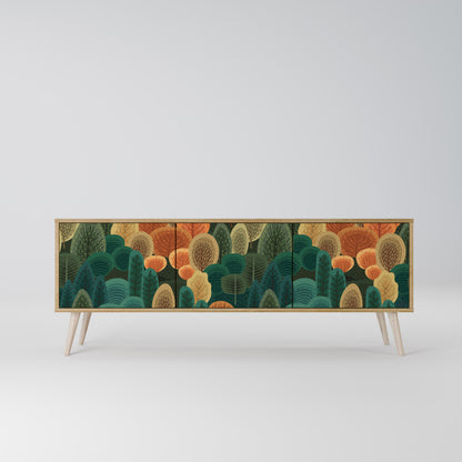 AUTUMN KALEIDOSCOPE 3-Door TV Stand in Oak Effect