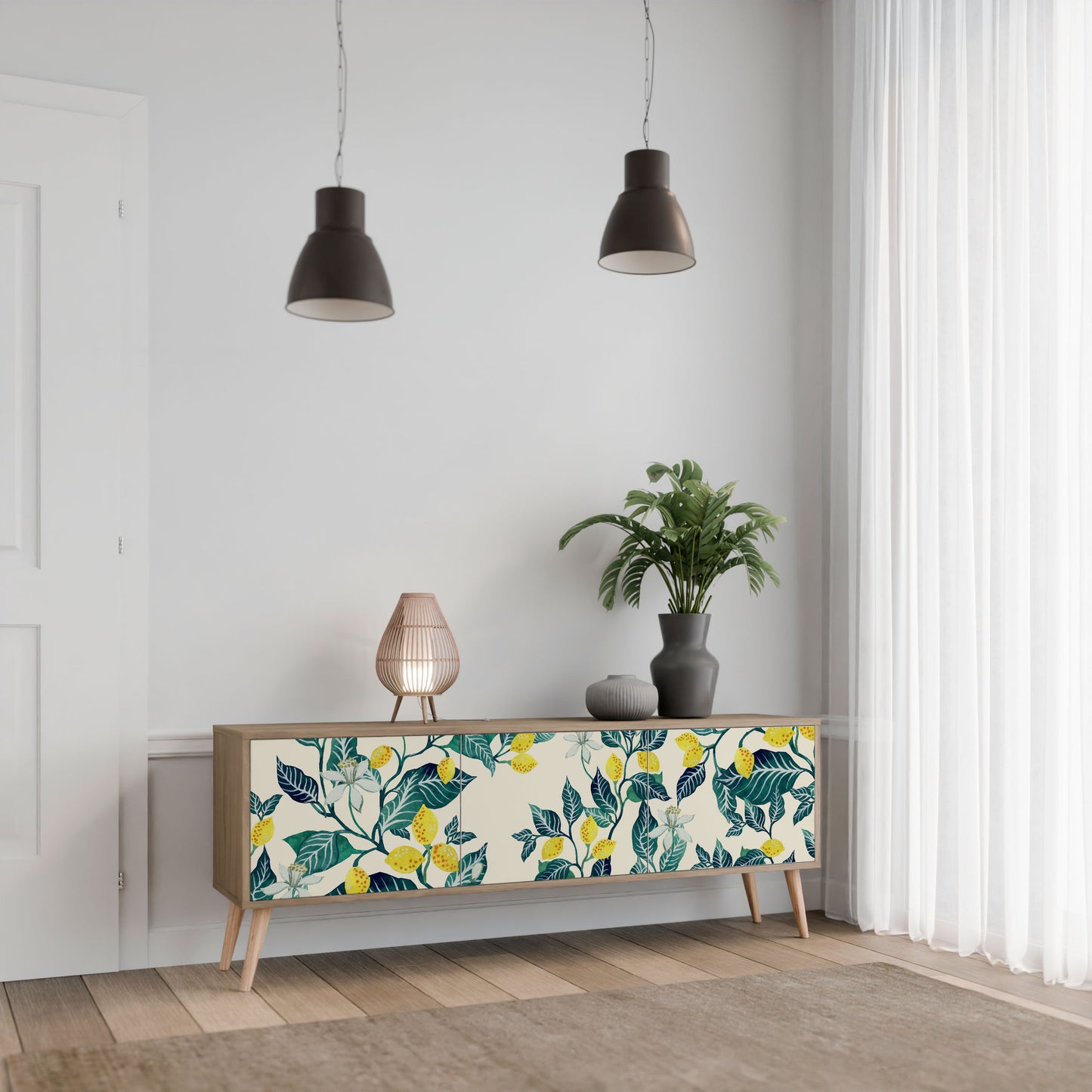 LEMON TREE Mobile TV a 3 Ante in Effetto Rovere