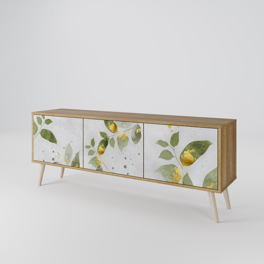 ELEGANT BOTANICS Mobile TV a 3 Ante in Effetto Rovere