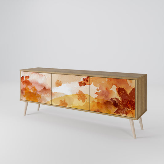 TRACES OF AUTUMN Mobile TV a 3 Ante in Effetto Rovere