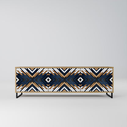 ARTFUL GEOMETRY Mobile TV a 3 Ante in Effetto Rovere