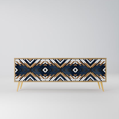 ARTFUL GEOMETRY Mobile TV a 3 Ante in Effetto Rovere