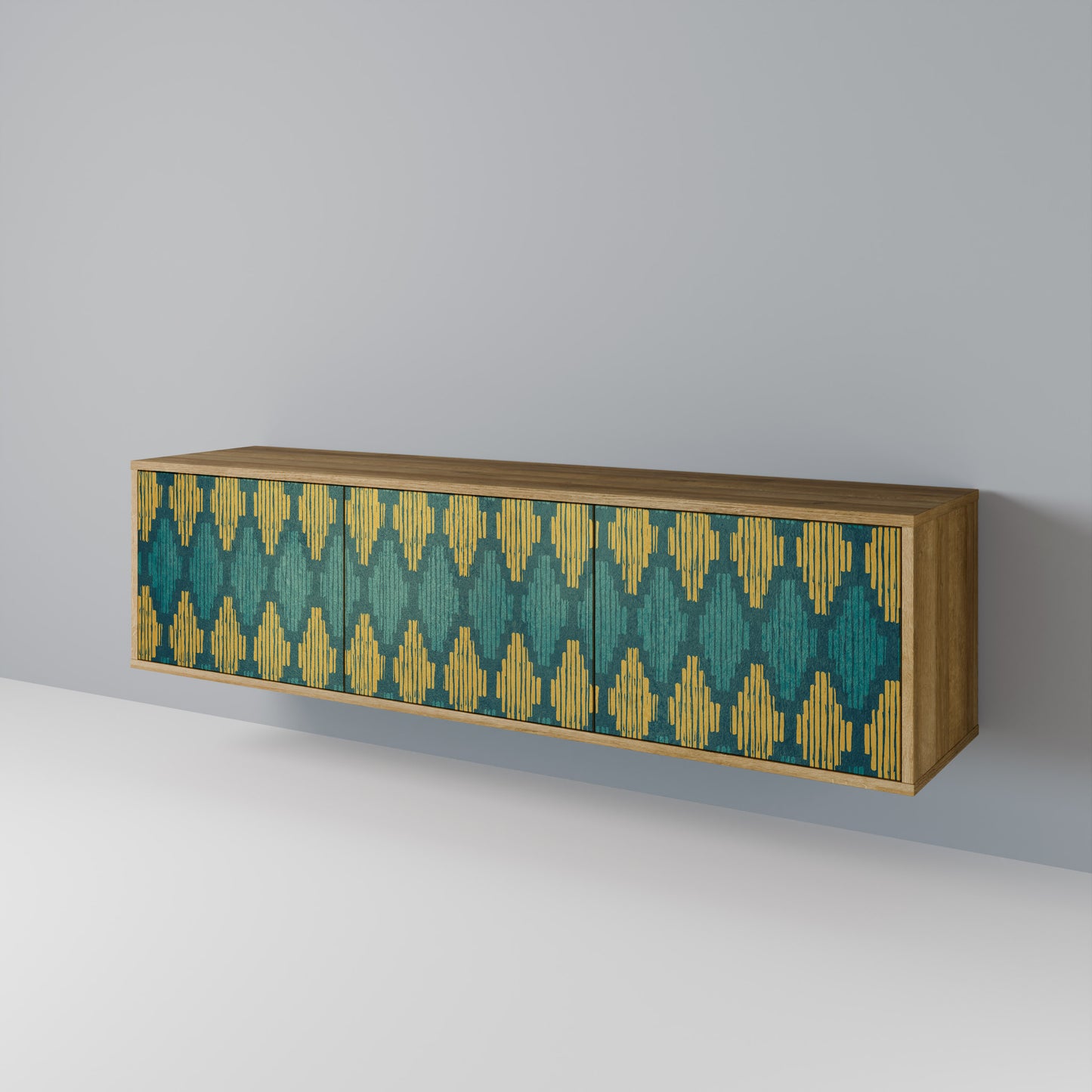 POLYGONS Mobile TV a 3 Ante in Effetto Rovere