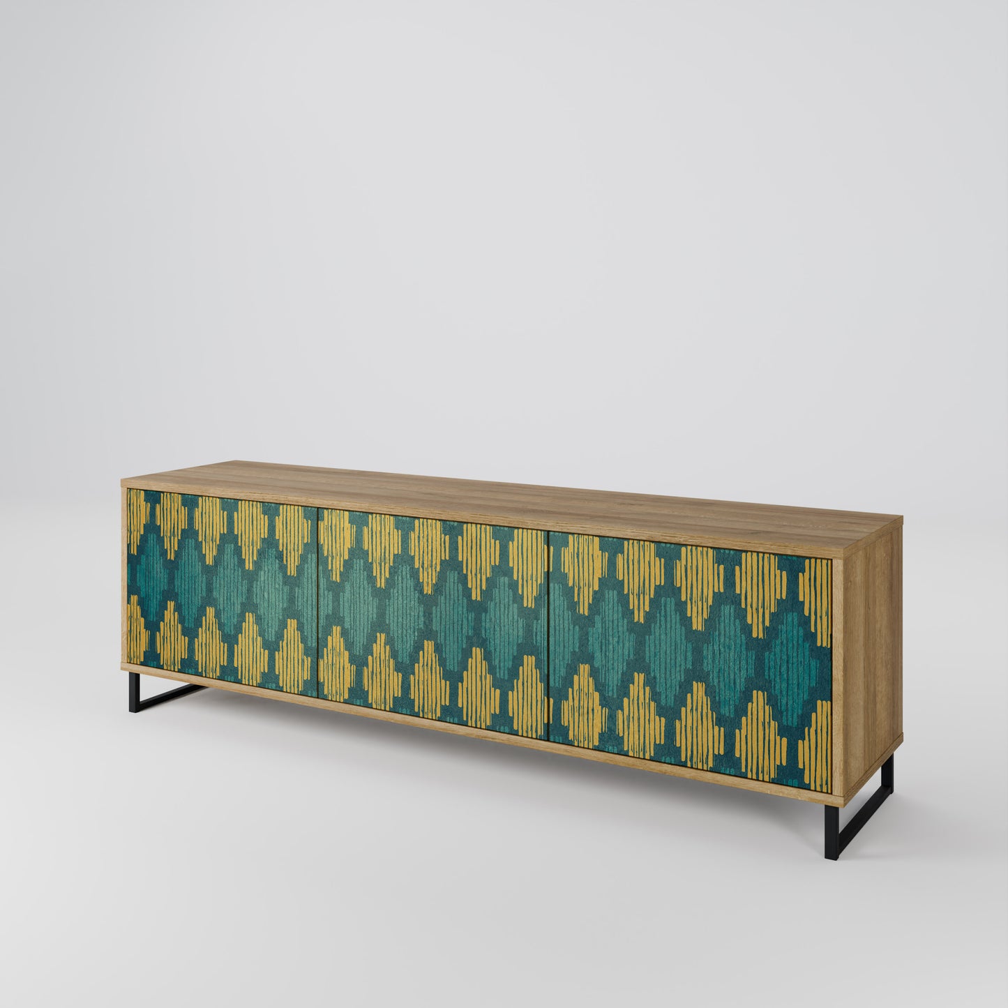 POLYGONS Mobile TV a 3 Ante in Effetto Rovere