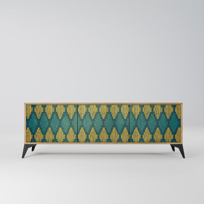 POLYGONS Mobile TV a 3 Ante in Effetto Rovere