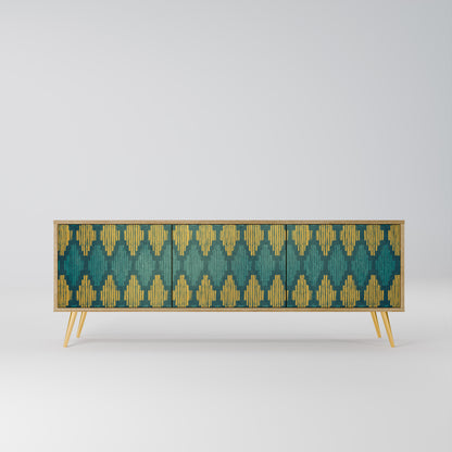 POLYGONS Mobile TV a 3 Ante in Effetto Rovere