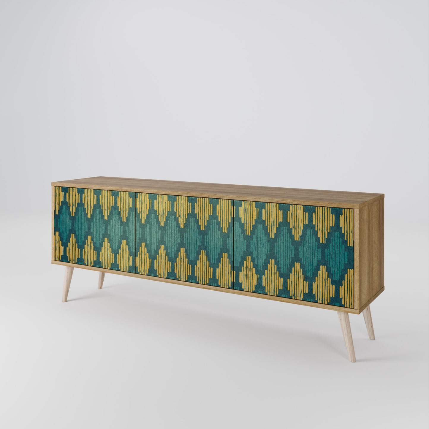 POLYGONS Mobile TV a 3 Ante in Effetto Rovere