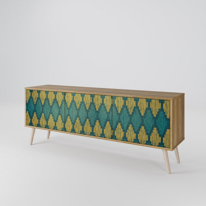 POLYGONS Mobile TV a 3 Ante in Effetto Rovere