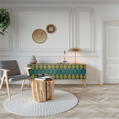 POLYGONS Mobile TV a 3 Ante in Effetto Rovere