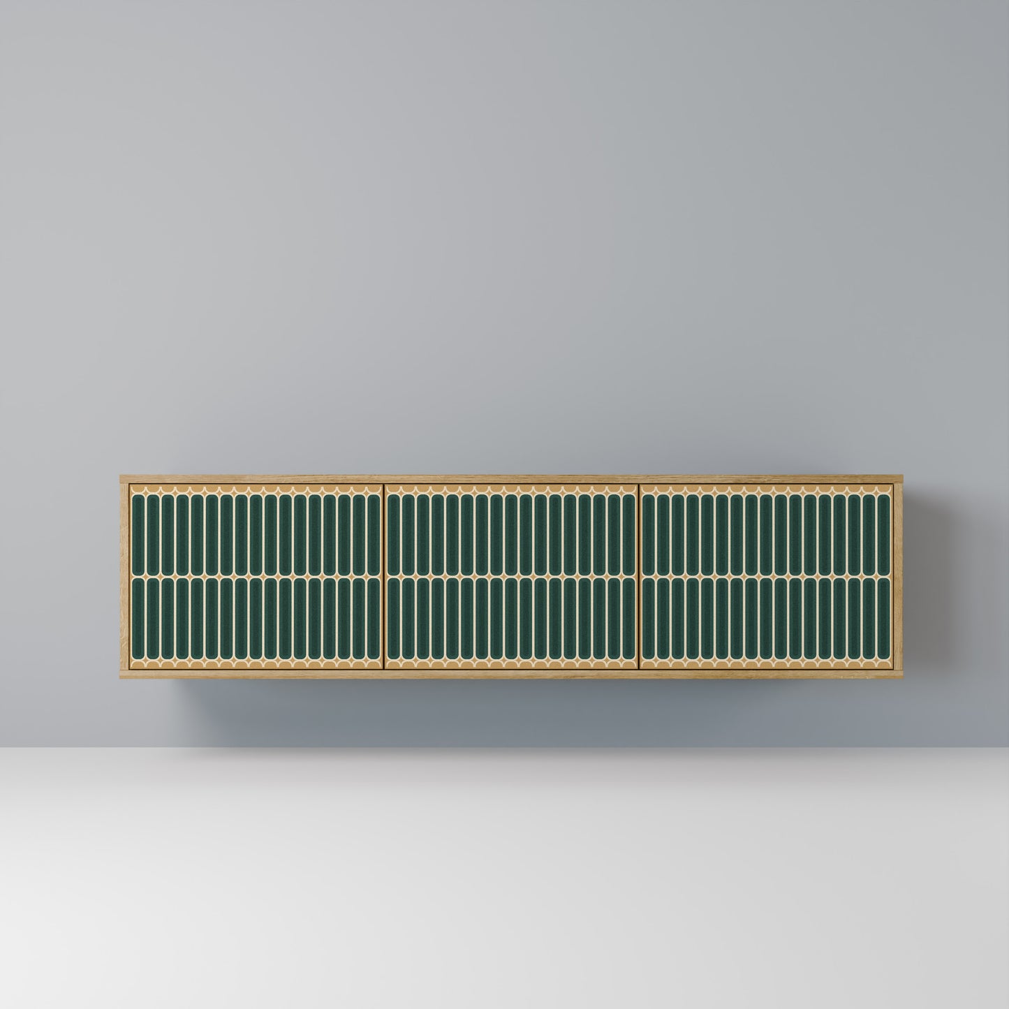 ILUSION GATE 3-Door TV Stand in Oak Effect