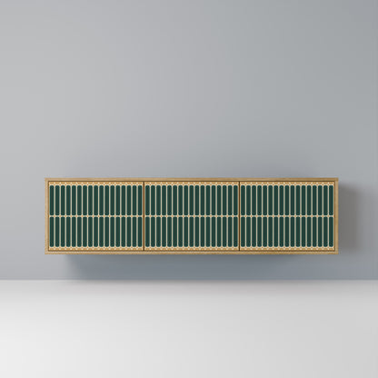 ILUSION GATE 3-Door TV Stand in Oak Effect