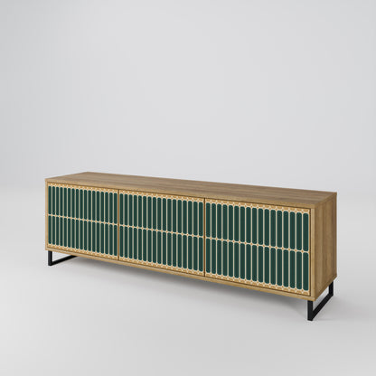 ILUSION GATE 3-Door TV Stand in Oak Effect