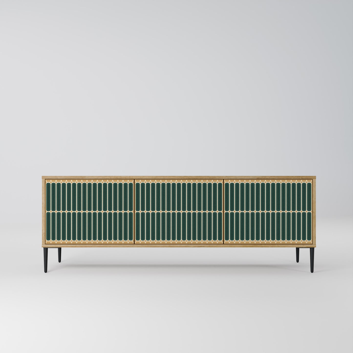 ILUSION GATE 3-Door TV Stand in Oak Effect