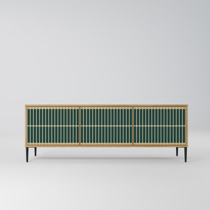 ILUSION GATE 3-Door TV Stand in Oak Effect