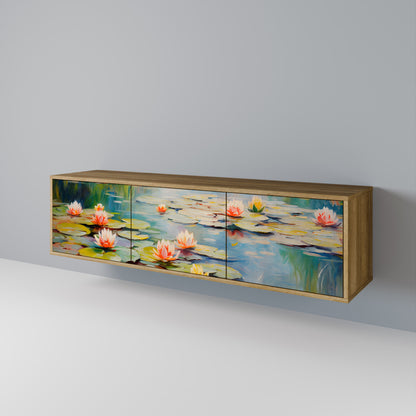 BLOOMING WATERS Mobile TV a 3 Ante in Effetto Rovere