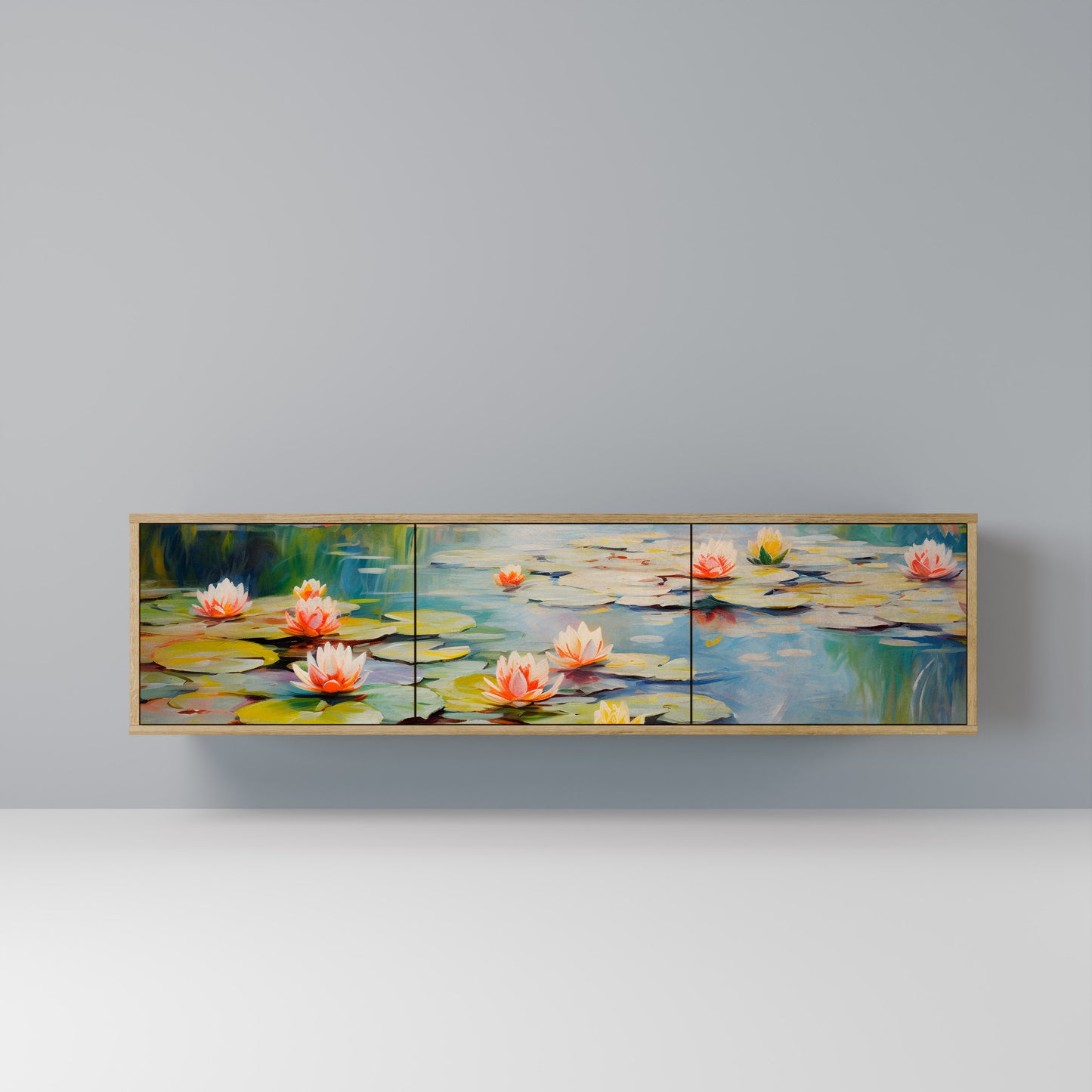 BLOOMING WATERS Mobile TV a 3 Ante in Effetto Rovere