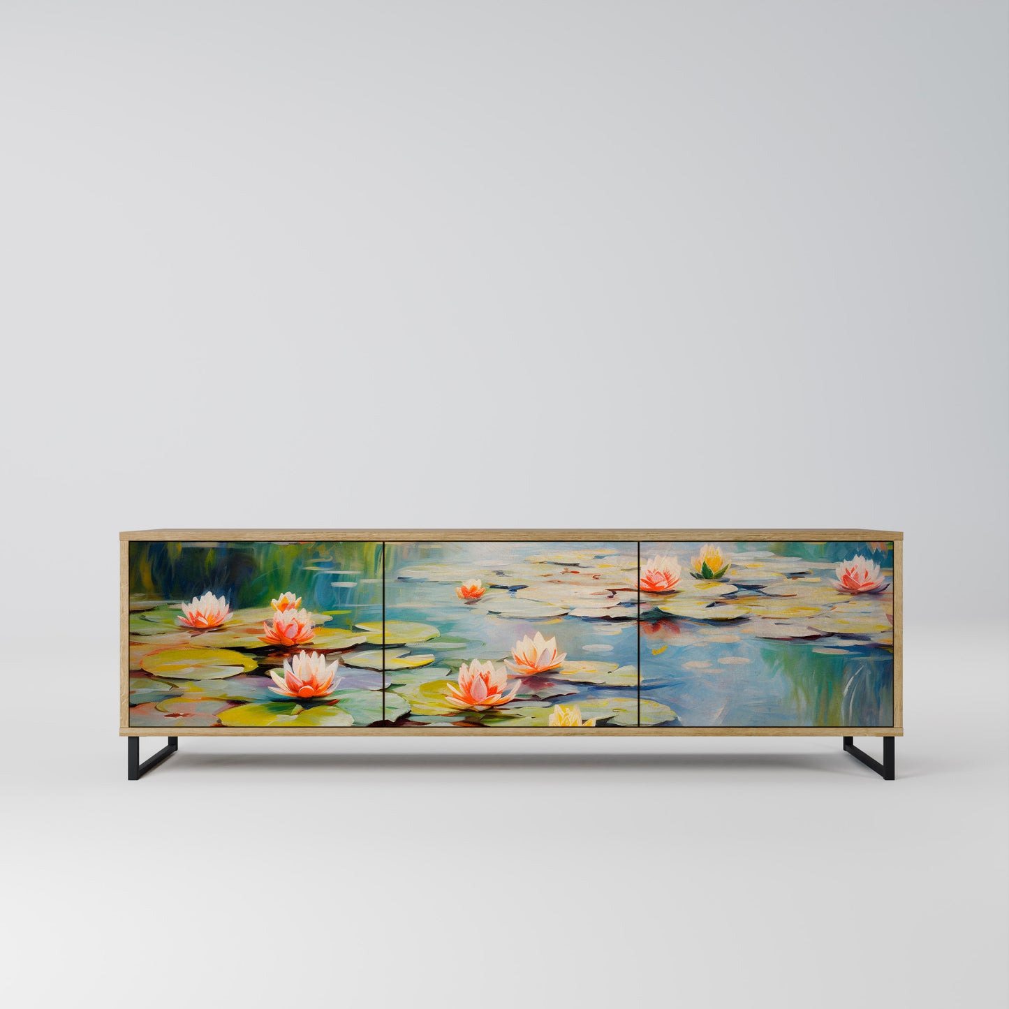 BLOOMING WATERS Mobile TV a 3 Ante in Effetto Rovere