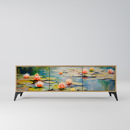 BLOOMING WATERS Mobile TV a 3 Ante in Effetto Rovere