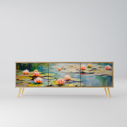 BLOOMING WATERS Mobile TV a 3 Ante in Effetto Rovere