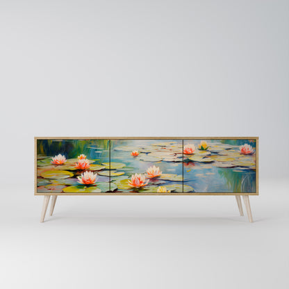 BLOOMING WATERS Mobile TV a 3 Ante in Effetto Rovere